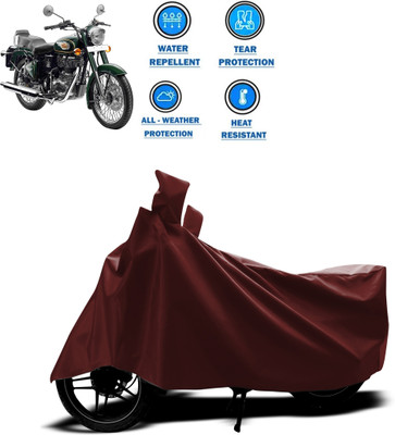CODOKI Waterproof Two Wheeler Cover for Royal Enfield(Bullet 500, Maroon)