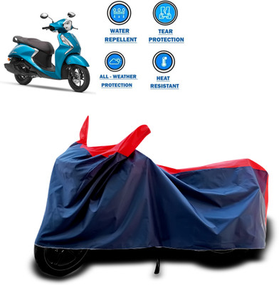 CODOKI Two Wheeler Cover for Yamaha(Fascino 125 FI, Red)