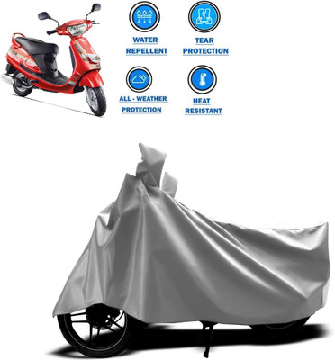 PAGORA Two Wheeler Cover for Mahindra(Duro 125, Silver)