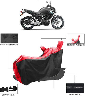 SK AUTO Two Wheeler Cover for Yamaha(FZ S FI New, Red, Black)
