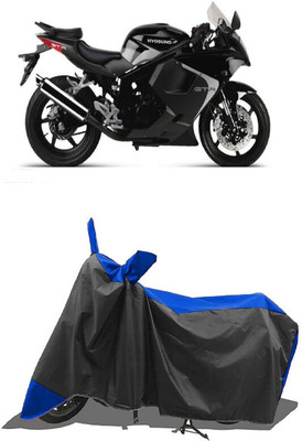 SUGASHRI Waterproof Two Wheeler Cover for Hyosung(GT250R, Blue, Black)