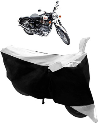 SK AUTO Two Wheeler Cover for Royal Enfield(Classic 500, Black, Silver)
