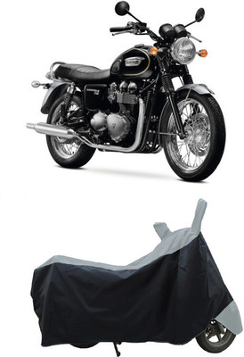 Coxtor Waterproof Two Wheeler Cover for Triumph(Bonneville T120 Black, Grey)