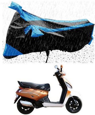 Mdstar Waterproof Two Wheeler Cover for Mahindra(Gusto 125, Blue, Black)
