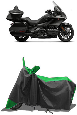 SUGASHRI Waterproof Two Wheeler Cover for Honda(Gold Wing GL1800, Green, Black)
