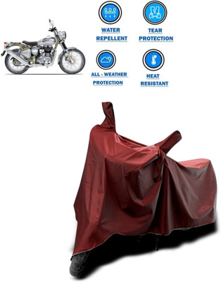 CODOKI Waterproof Two Wheeler Cover for Royal Enfield(Bullet Trials 500, Maroon)