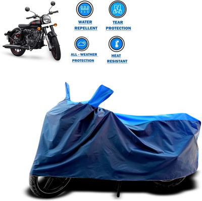 CODOKI Two Wheeler Cover for Royal Enfield(Classic 350, Blue)