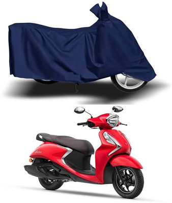 KANISHA ENTERPRISES Waterproof Two Wheeler Cover for Yamaha(Fascino 125 FI, Blue)