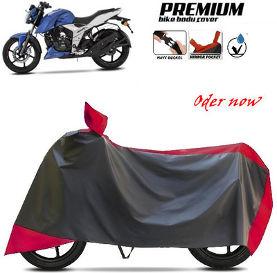 SK AUTO Waterproof Two Wheeler Cover for TVS, Hero, Honda, Bajaj(Red, Black)