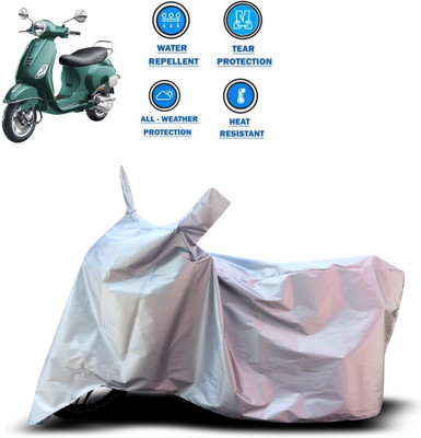 CODOKI Two Wheeler Cover for Piaggio(Vespa VXL 150, Silver)