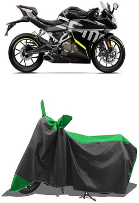 SUGASHRI Waterproof Two Wheeler Cover for CFMoto(250SR, Green, Black)