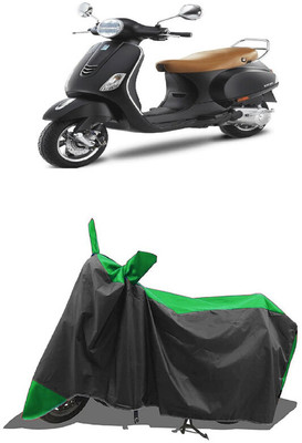 SUGASHRI Waterproof Two Wheeler Cover for Vespa(Vespa VXL 150, Green, Black)