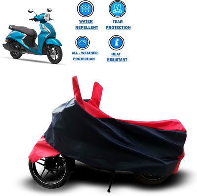 CODOKI Two Wheeler Cover for Yamaha(Fascino 125 FI, Red)