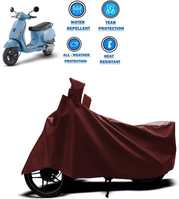 PAGORA Waterproof Two Wheeler Cover for Piaggio(Vespa LX 125, Maroon)