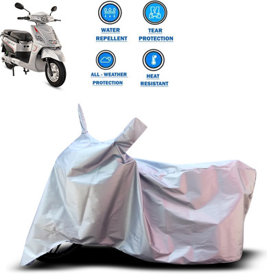 CODOKI Two Wheeler Cover for Hero(Electric NYX e5, Silver)