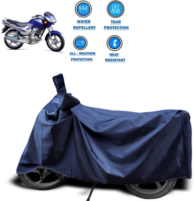 GOSHIV-car and bike accessories Two Wheeler Cover for TVS(Victor GLX, Blue)