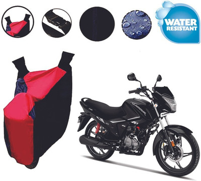 Mdstar Waterproof Two Wheeler Cover for Hero(Glamour Programmed FI BS6, Red, Blue)
