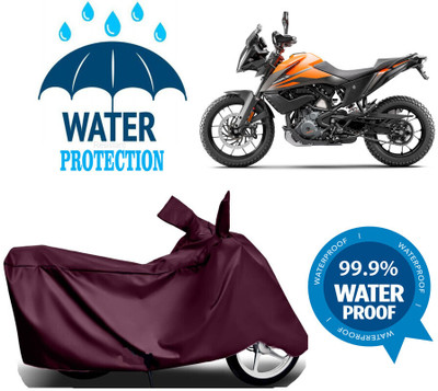 Mdstar Waterproof Two Wheeler Cover for KTM(1050 Adventure, Maroon)