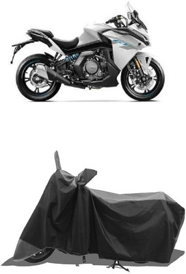 SUGASHRI Waterproof Two Wheeler Cover for CFMoto(650GT, Grey, Black)