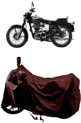 SUGASHRI Waterproof Two Wheeler Cover for Royal Enfield(Bullet 350 Twinspark, Maroon)