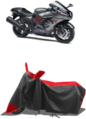 SUGASHRI Waterproof Two Wheeler Cover for Kawasaki(Ninja ZX-14R, Red, Black)