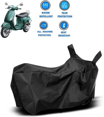PAGORA Two Wheeler Cover for Piaggio(Vespa VXL 150, Black)