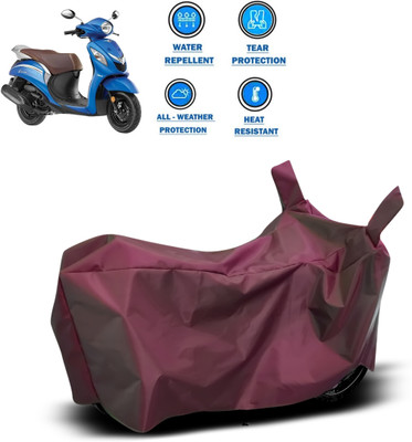 PAGORA Waterproof Two Wheeler Cover for Yamaha(Fascino, Maroon)