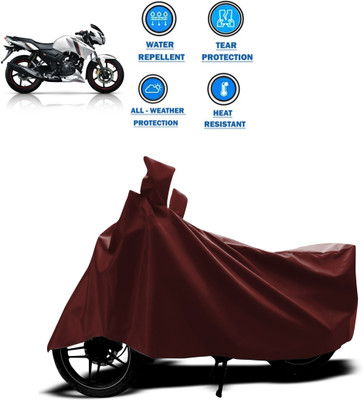 GOSHIV-car and bike accessories Waterproof Two Wheeler Cover for TVS(Apache 150, Maroon)