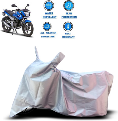 PAGORA Two Wheeler Cover for Bajaj(XCD 135, Silver)