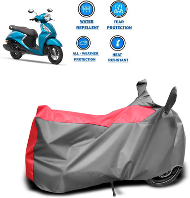 PAGORA Two Wheeler Cover for Yamaha(Fascino 125 FI, Grey)