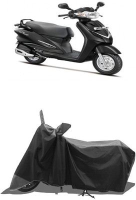 SUGASHRI Waterproof Two Wheeler Cover for Hero(Duet LX 110CC BS6, Grey, Black)