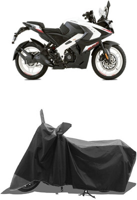 SUGASHRI Waterproof Two Wheeler Cover for Bajaj(Pulsar RS 200, Grey, Black)