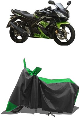 SUGASHRI Waterproof Two Wheeler Cover for Yamaha(YZF R15S, Green, Black)