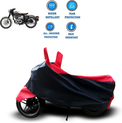 CODOKI Two Wheeler Cover for Royal Enfield(Classic 500, Red)
