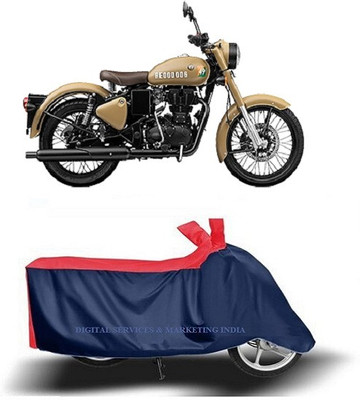 DSAMI Two Wheeler Cover for Royal Enfield(Classic 350 Signals, Blue)
