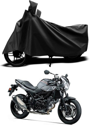 SK AUTO Two Wheeler Cover for Suzuki(SV650, Black)