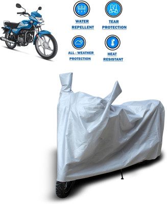 CODOKI Two Wheeler Cover for Hero(HF Deluxe Eco, Silver)