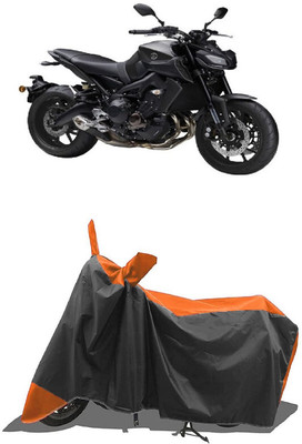 SUGASHRI Waterproof Two Wheeler Cover for Yamaha(MT 9, Orange, Black)