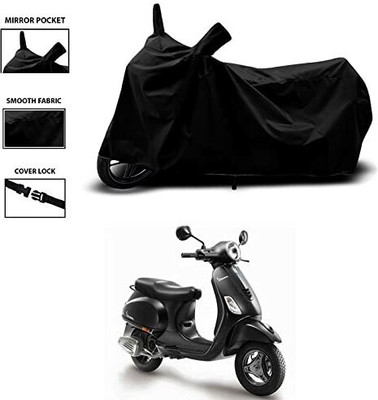 SK AUTO Waterproof Two Wheeler Cover for Piaggio(Black)