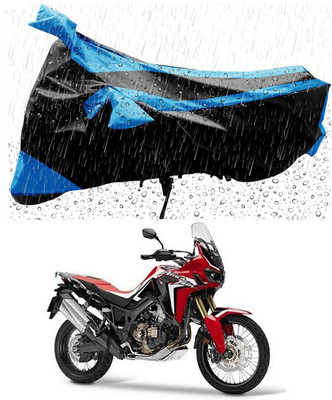 Mdstar Waterproof Two Wheeler Cover for Honda(CRF1000L Africa Twin, Blue, Black)