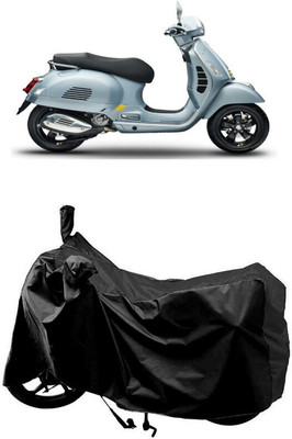 SUGASHRI Waterproof Two Wheeler Cover for Vespa(GTS Super 300, Black)