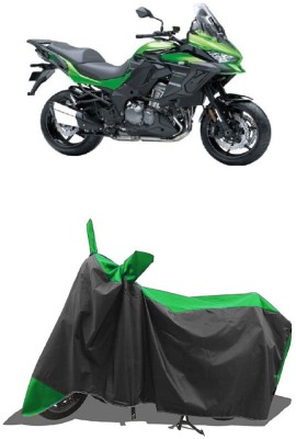 SUGASHRI Waterproof Two Wheeler Cover for Kawasaki(Versys 1000, Green, Black)