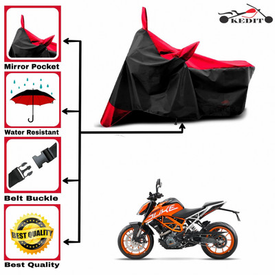 SK AUTO Two Wheeler Cover for KTM(390 Duke, Red, Black)