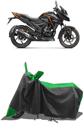 SUGASHRI Waterproof Two Wheeler Cover for Honda(X-Blade, Green, Black)