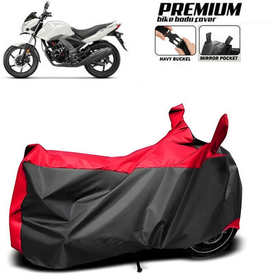 SK AUTO Waterproof Two Wheeler Cover for Universal For Bike(Red, Black)