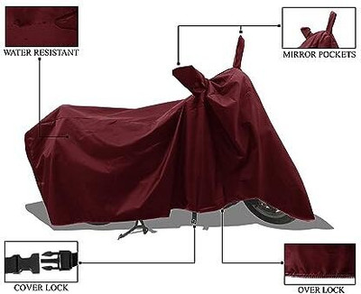 DeepShakshi AUTOMOTIVE Waterproof Two Wheeler Cover for TVS(Star City BS6, Maroon)