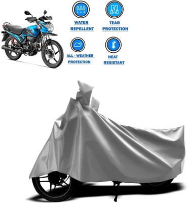 CODOKI Two Wheeler Cover for Hero(Passion Pro TR, Silver)
