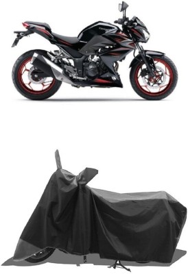 SUGASHRI Waterproof Two Wheeler Cover for Kawasaki(Z250 BS6, Grey, Black)