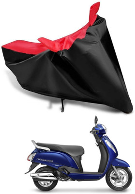 SK AUTO Two Wheeler Cover for Suzuki(Access 125, Red, Black)