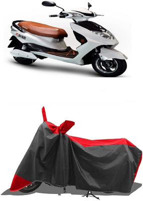 SUGASHRI Waterproof Two Wheeler Cover for Okinawa(Raise, Red, Black)
